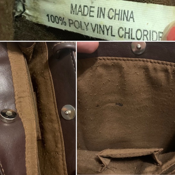 VINTAGE Dark Brown Faux Leather-Like Braided Bag Mini Purse - Picture 15 of 16